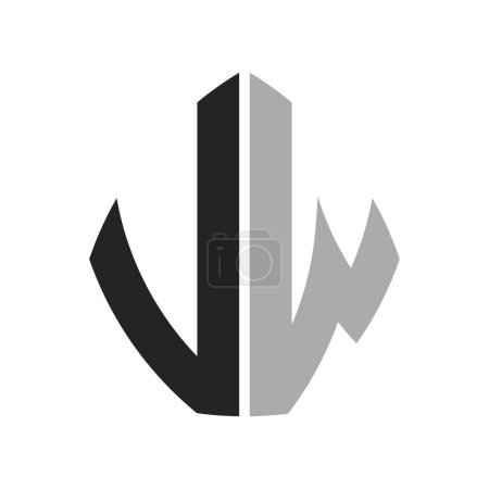 Modern Creative VW Logo Design. Letter VW Icon for any Business and Company