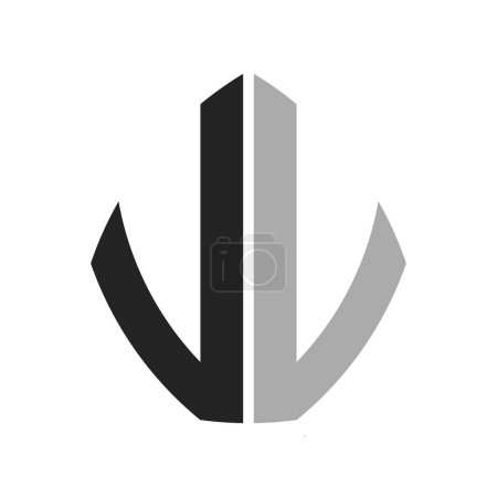 Diseño creativo moderno del logotipo de VV. Carta VV icono para cualquier negocio y empresa