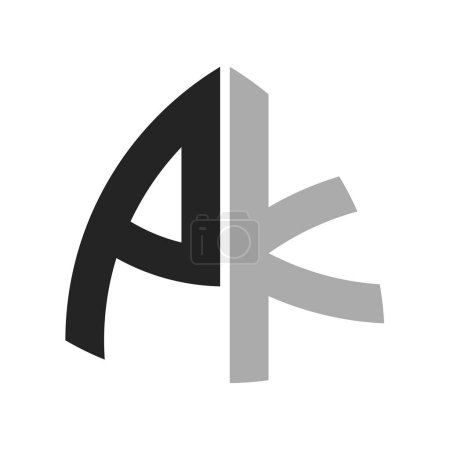 Modernes kreatives PK-Logo-Design. Brief PK Icon für jedes Unternehmen und Unternehmen