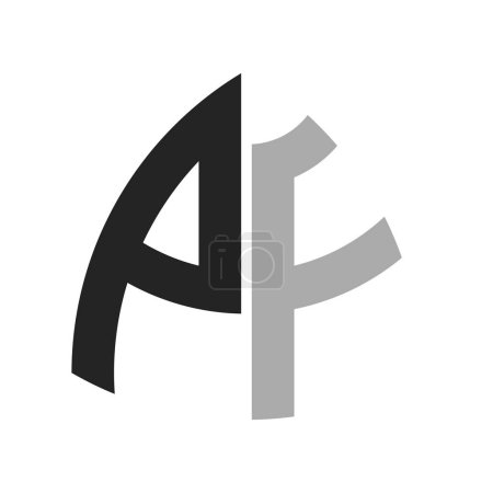 Modern Creative PF Logo Design. Letter PF Icon for any Business and Company