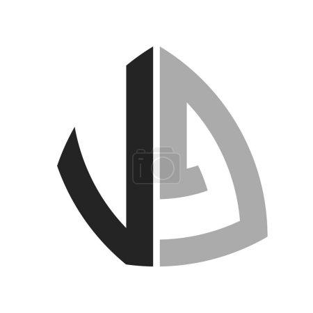 Diseño creativo moderno del logotipo de VJ. Carta VJ icono para cualquier negocio y empresa