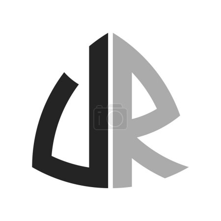 Diseño creativo moderno del logotipo de UR. Carta UR icono para cualquier negocio y empresa