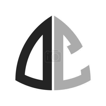 Diseño creativo moderno del logotipo de OC. Carta OC icono para cualquier negocio y empresa
