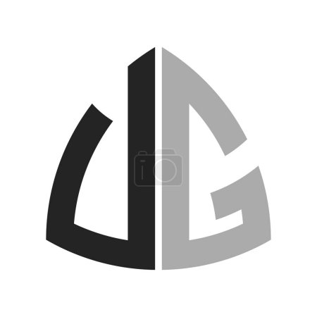 Modern Creative UG Logo Design. Letter UG Icon for any Business and Company