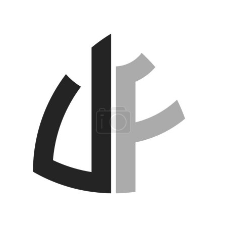 Modern Creative UF Logo Design. Letter UF Icon for any Business and Company