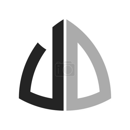 Modernes kreatives UD Logo Design. Brief UD Icon für jedes Unternehmen und Unternehmen