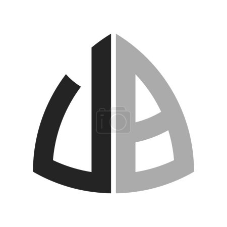 Diseño creativo moderno del logotipo de UB. Carta Icono UB para cualquier negocio y empresa