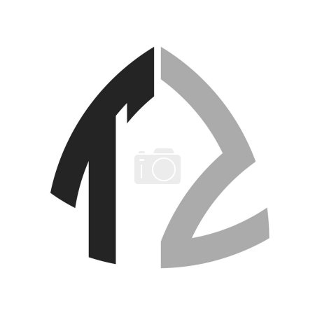 Modern Creative TZ Logo Design. Letter TZ Icon for any Business and Company