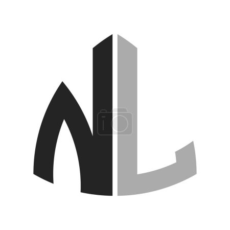 Modern Creative NL Logo Design. Letter NL Icon for any Business and Company