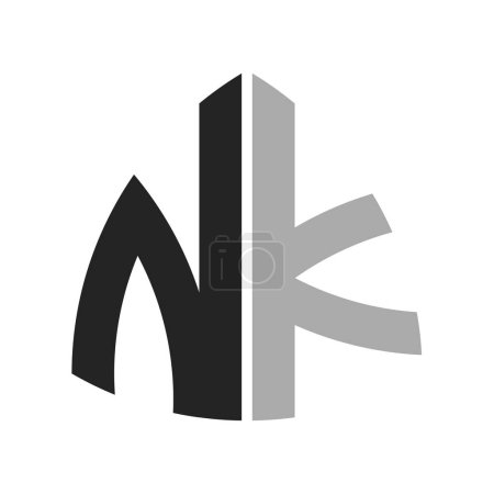 Modern Creative NK Logo Design. Letter NK Icon for any Business and Company