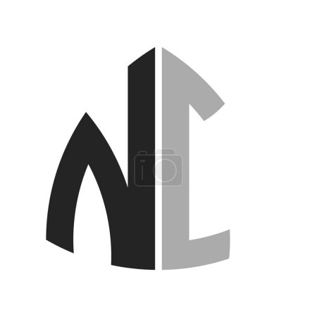 Diseño creativo moderno del logotipo de NI. Carta NI icono para cualquier negocio y empresa