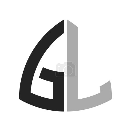 Diseño creativo moderno del logotipo de GL. Letra GL icono para cualquier negocio y empresa