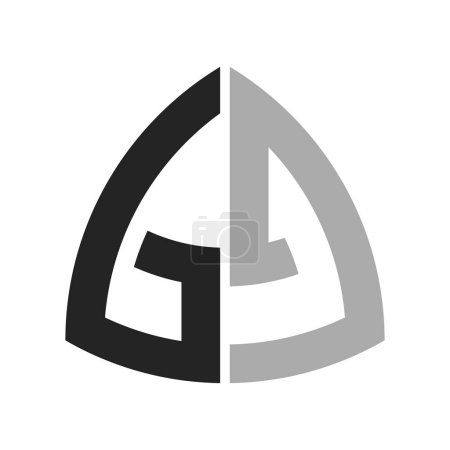 Modernes kreatives GJ Logo Design. Brief GJ Icon für jedes Unternehmen und Unternehmen