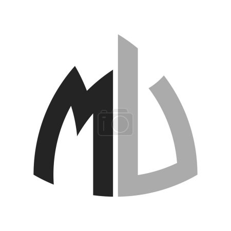 Modernes Creative MU Logo Design. Brief MU Icon für jedes Unternehmen und Unternehmen