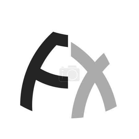 Diseño creativo moderno del logotipo de FX. Carta FX icono para cualquier negocio y empresa