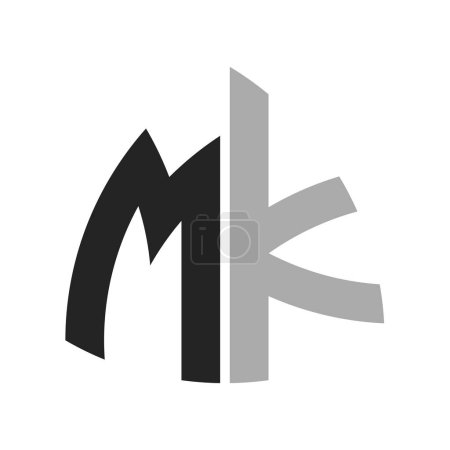 Diseño creativo moderno del logotipo de MK. Carta Icono MK para cualquier negocio y empresa