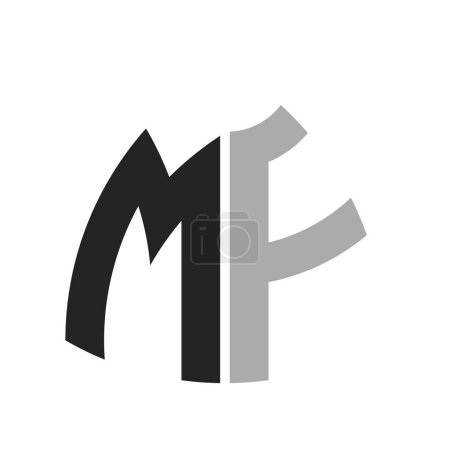Modernes Creative MF Logo Design. Buchstabe MF Icon für jedes Unternehmen und Unternehmen