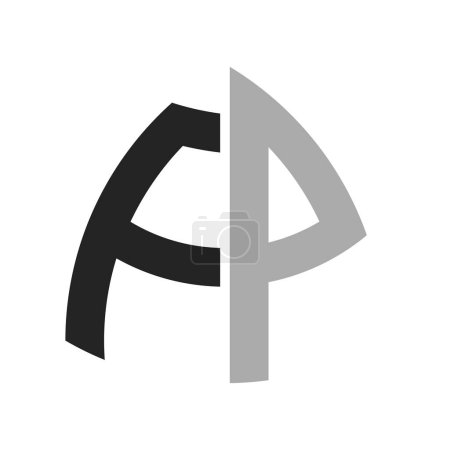 Modernes kreatives FP-Logo-Design. Brief FP Icon für jedes Unternehmen und Unternehmen