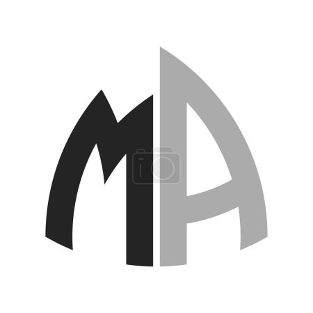 Modern Creative MA Logo Design. Letter MA Icon for any Business and Company