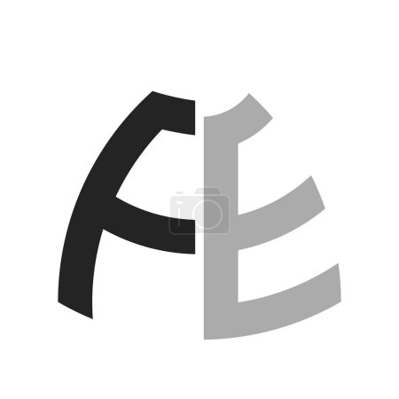 Modern Creative FE Logo Design. Letter FE Icon for any Business and Company