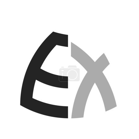 Modern Creative EX Logo Design. Letter EX Icon for any Business and Company
