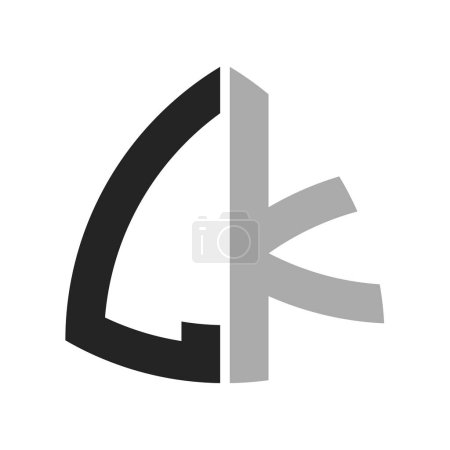 Modernes, kreatives LK Logo Design. Buchstabe LK Icon für jedes Unternehmen und Unternehmen