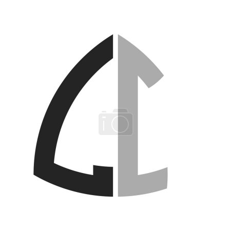 Diseño creativo moderno del logotipo de LI. Carta Icono LI para cualquier negocio y empresa