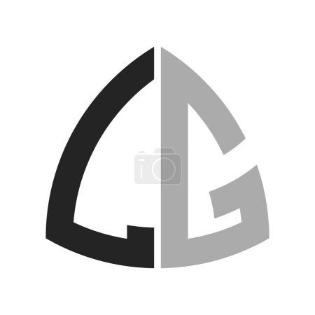 Diseño creativo moderno del logotipo de LG. Carta LG icono para cualquier negocio y empresa