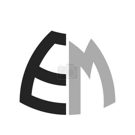 Modernes kreatives EM-Logo-Design. Buchstabe EM Icon für jedes Unternehmen und Unternehmen