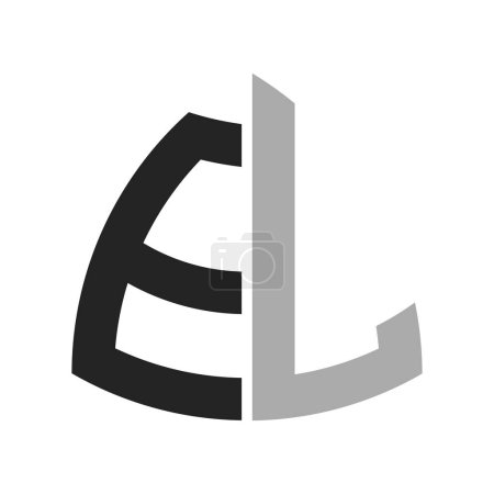 Modern Creative EL Logo Design. Letter EL Icon for any Business and Company