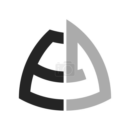 Modernes kreatives EJ Logo Design. Brief UJ Icon für jedes Unternehmen und Unternehmen