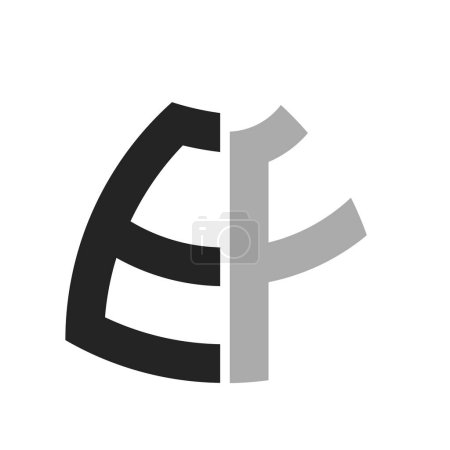 Modern Creative EF Logo Design. Letter EF Icon for any Business and Company