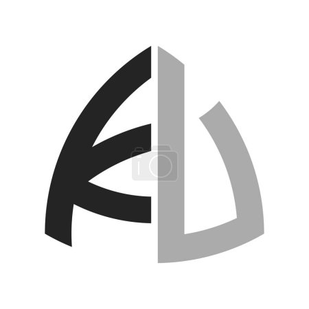 Modern Creative KU Logo Design. Letter KU Icon for any Business and Company