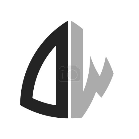 Modernes kreatives DW-Logo-Design. Brief DW-Icon für jedes Unternehmen