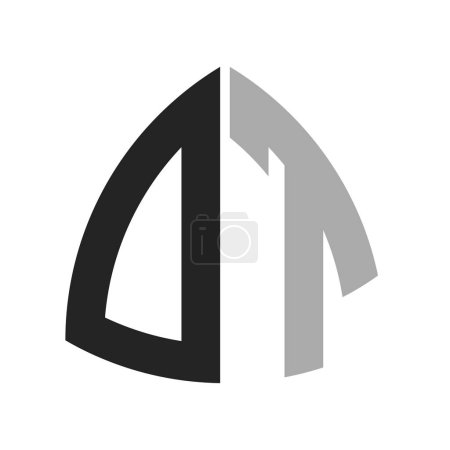 Diseño creativo moderno del logotipo de DT. Carta DT Icon para cualquier empresa y empresa
