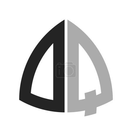 Diseño creativo moderno del logotipo de DQ. Carta DQ icono para cualquier negocio y empresa