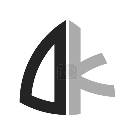 Modernes, kreatives DK Logo Design. Brief DK Icon für jedes Unternehmen und Unternehmen