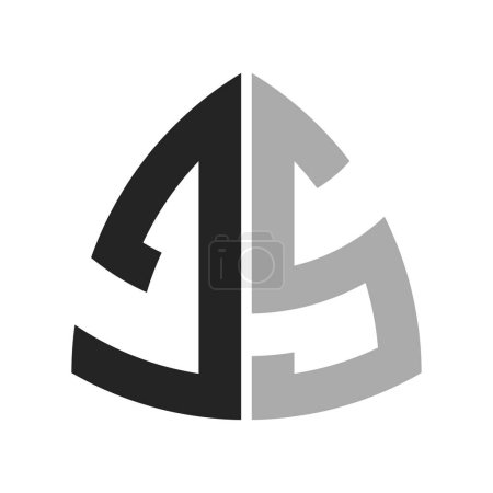 Design de logo JS créatif moderne. Lettre Icône JS pour toute entreprise et entreprise