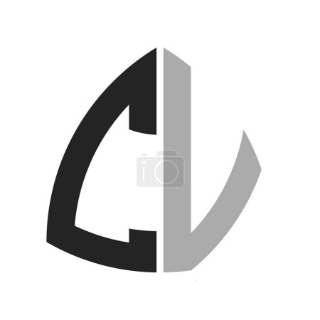 Modernes Creative CV Logo Design. Letter CV Icon für jedes Unternehmen