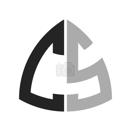 Modernes, kreatives CS Logo Design. Brief CS Icon für jedes Unternehmen und Unternehmen