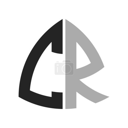Diseño creativo moderno del logotipo de CR. Carta CR icono para cualquier negocio y empresa