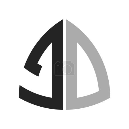 Diseño creativo moderno del logotipo de JD. Letra JD icono para cualquier negocio y empresa