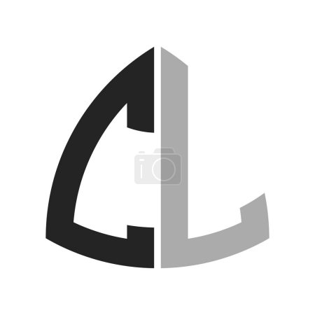 Modernes, kreatives CL Logo Design. Brief CL Icon für jedes Unternehmen und Unternehmen