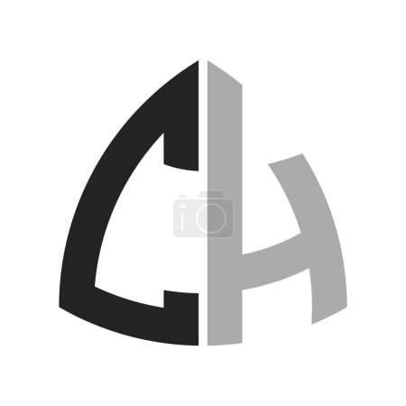 Diseño creativo moderno del logotipo de CH. Letra CH Icono para cualquier negocio y empresa