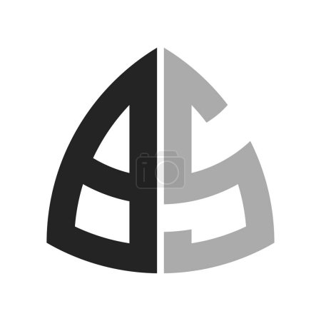 Modernes kreatives BS Logo Design. Buchstabe BS Icon für jedes Unternehmen und Unternehmen