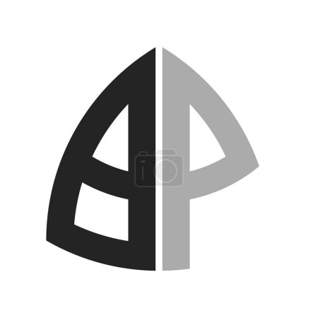 Modernes kreatives BP-Logo-Design. Brief BP-Ikone für jedes Unternehmen