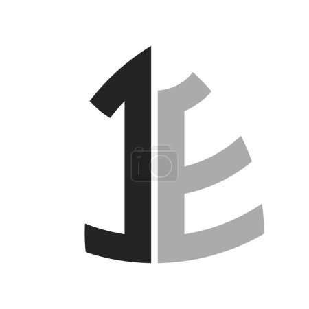 Téléchargez les illustrations : Design de logo IE créatif moderne. Lettre IE Icône pour toute entreprise et entreprise - en licence libre de droit