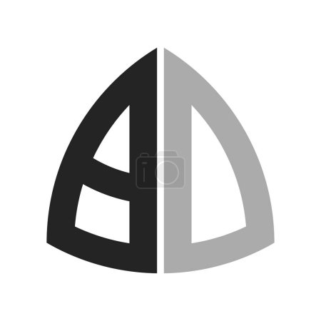 Modernes kreatives BD Logo Design. Brief BD Icon für jedes Unternehmen und Unternehmen