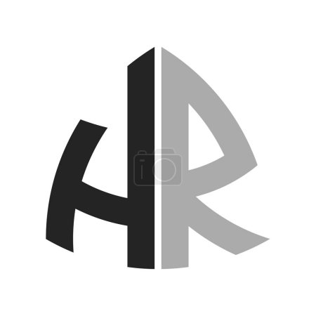 Modernes, kreatives HR Logo Design. Brief HR Icon für jedes Unternehmen und Unternehmen