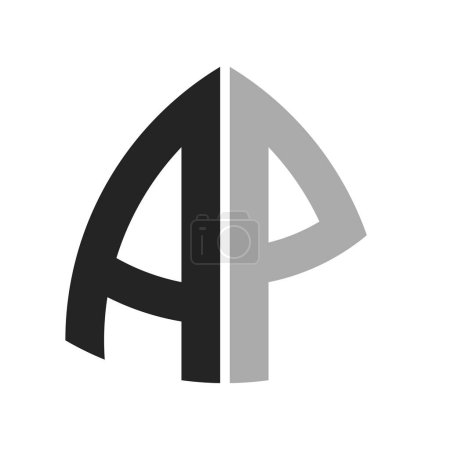 Modernes kreatives AP Logo Design. Buchstabe AP Icon für jedes Unternehmen und Unternehmen